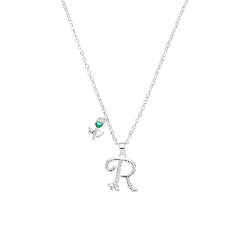 Grá Collection Silver Plated R Initial Pendant